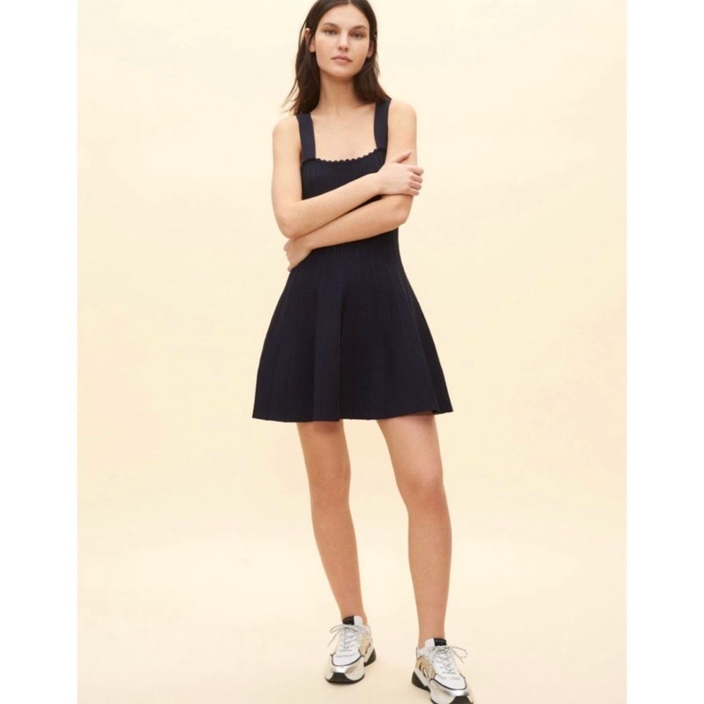 Claudie Pierlot Knit Flare Mini Dress View 6